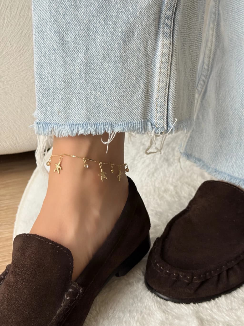 Sallantılı Deniz Yıldızı Figürlü Halhal